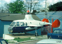 XJ389 @ EGHI - Scanned from print. Fairey Jet Gyrodyne XJ389 pictured on guard outside the HQ of 424 (Southampton) Sqn ATC, The Civic Centre, Southampton,  where it had been for a number of years. Shown as EGHI for Southampton Reference only. - by Clive Pattle