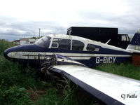 G-BICY @ EGSP - Dying in the undergrowth at Peterborough/Sibson - by Clive Pattle