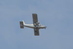 G-JPEG @ EGVP - APEM Ltd Islander over Middle Wallop - by Chris Hall