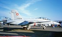 J-5232 @ EGVA - J-5232   McDonnell Douglas F/A-18D Hornet [SFD-02] (Swiss Air Force) RAF Fairford~G 19/07/1997 - by Ray Barber