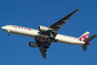 A7-BAF @ EGLL - Boeing 777-3DZER [37661] (Qatar Airways) Home~G 21/01/2011. On approach 27R - by Ray Barber