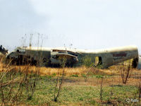 5H-AAC @ LMML - Scanned from print. Remains of Caribou 5H-AAC at the International Fire Training Centre at Hal Far (disused). A/c is c/n 011 f/f 14-10-60 ex Tanzanian AF JW9014. - by Clive Pattle