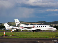 G-KLNR @ EGPN - KLNR parked on the apron at Dundee Riverside behind fellow visitor CS-DXJ - by Clive Pattle