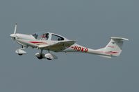 F-HDKG @ LFRB - Diamond DA-40 Diamond Star, Take off rwy 25L, Brest-Bretagne airport (LFRB-BES) - by Yves-Q