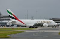 A6-EDJ @ EGCC - Being pushed back ready for departure. - by Graham Reeve