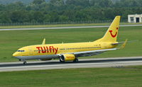 D-AHFY @ EDDL - TUifly, is here shortly after landing at Düsseldorf Int'l(EDDL) - by A. Gendorf