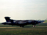 XV353 @ EGQS - Buccaneer S.2B of 208 Squadron taxying to the active runway at RAF Lossiemouth in the Summer of 1984. - by Peter Nicholson