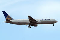 N649UA @ EGLL - Boeing 767-322ER [25286] (United Airlines) Home~G 04/08/2014. On approach 27L. - by Ray Barber