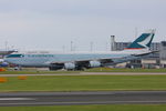 B-HUB @ EGCC - penultimate flight for this Cathay Pacific B747 before flying to Bruntingthorpe to be scrapped - by Chris Hall