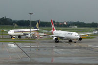 VH-QPA @ WSSS - Two A 330-300s at Changi - by Micha Lueck