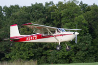 N247S @ IA27 - Landing at Antique Airfield, Blakesburg - by alanh