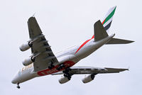 A6-EDT @ EGLL - Airbus A380-861 [090] (Emirates Airlines) Home~G 06/07/2014. On approach 27R. - by Ray Barber