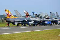 FA-106 @ EBBL - LINE-UP OF SOME OF THE STATICALLY DISPLAYED AIRCRAFT AT THE 2014 EBBL SHOW - by Fred Willemsen