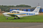 G-SACT @ EGBR - Piper PA-28-161 at the Real Aeroplane Club's Helicopter Fly-In, Breighton Airfield, North Yorkshire, September 21st 2014. - by Malcolm Clarke