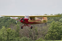 N47481 @ IA27 - Landing at Antique Airfield, Blakesburg - by alanh