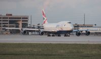 G-CIVK @ MIA - British One World 747-400