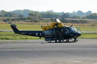 ZJ242 @ EGFH - Visiting Griffin helicopter coded E of 60(R) Squadron RAF. - by Roger Winser