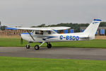 G-BSDO @ EGBR - Cessna 152 at the Real Aeroplane Club's Helicopter Fly-In, Breighton Airfield, North Yorkshire, September 21st 2014. - by Malcolm Clarke