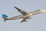 9K-ANB @ LIRF - Kuwait A343 turning south while taking-off from FCO - by FerryPNL