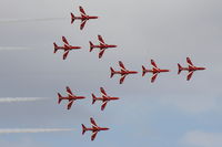 XX310 @ LMML - Red Arrows formation at the Malta International Airshow2014 - by Raymond Zammit