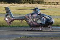 G-OPAH @ EGFH - Interesting colour scheme on visiting helicopter operated by VLL Ltd. - by Roger Winser