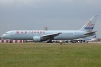 C-FCAE @ EGLL - Lining up for take off on runway 27L. 70 years since the formation of T.C.A. Trans Canada Airlines on tail. (Forerunner of Air Canada). Formerly with Canadian Airlines. Test registration was N6046P. Fleet number '682'. - by Glyn Charles Jones
