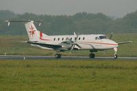 F-GOOB @ LFRB - Beech 1900C, Taxiing to holding point rwy 25L, Brest-Bretagne Airport (LFRB-BES) - by Yves-Q