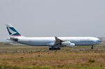 B-HXJ @ LIRF - Cathay Pacific A343 thundering down the runway in FCO - by FerryPNL