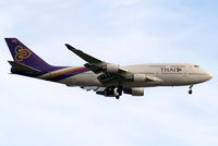HS-TGO @ EGLL - Boeing 747-4D7 [26609] (Thai Airways ) Home~G 04/08/2013. On approach 27L. - by Ray Barber