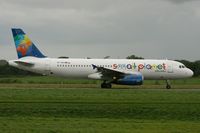 SP-HAC @ LFRB - Airbus A320-233, Taxiing to holding point rwy 25L, Brest-Bretagne airport (LFRB-BES) - by Yves-Q