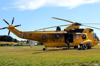 XZ597 @ EGYP - An RAF Mount Pleasant based Seaking HAR.3 undertakes a real-life emergency mission in the Falkland Islands, delivering a sick patient to the main Hospital in Port Stanley. ICAO code EGYP used only for geographic reference purposes. - by Clive Pattle