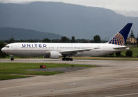 N663UA @ LSGG - Lining up rwy 23 for departure... - by Shunn311