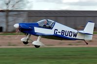 G-BUDW @ EGBR - Wing eased into crosswind! - by glider