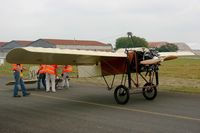 LX-TEC @ LFRN - Bleriot XI Replica, Taxiing after display, Rennes-St Jacques airport (LFRN-RNS) Air show 2014 - by Yves-Q