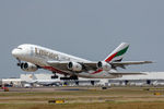 A6-EEQ @ DFW - The First Emirates A380 flight departing DFW Airport - by Zane Adams