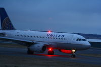 N836UA @ KBIL - United Airlines dawn departure - by Daniel Ihde