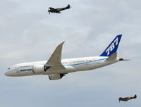 N787BX @ EGLF - Departing FIA 2010 with Spitfire escorts. - by kenvidkid