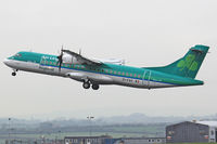 EI-FAV @ EGFF - ATR 72-600, previously F-WWER, (St. Eithne / Ethna) callsign Stobart 91CW, seen departing runway 30 at EGFF, en-route to Dublin. - by Derek Flewin