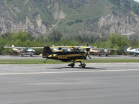 N8ZQ @ SZP - 1999 Aviat PITTS S-2C SPECIAL, Lycoming AEIO-540 260 Hp, landing roll Rwy 22 - by Doug Robertson
