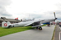 HB-RDH @ LSMP - C-3605 Schlepp (a.k.a. Alpine Anteater) former target tug of the Swiss Air Force parked Payerne Air Base, for AIR14. - by Henk van Capelle