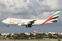 OO-THD @ LMML - B747-400 OO-THD Emirates Airlines - by Raymond Zammit