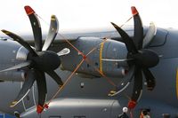 F-WWMQ @ LFPB - Airbus A400M Atlas, close view of propellers, Paris-Le Bourget Air Show 2013 - by Yves-Q