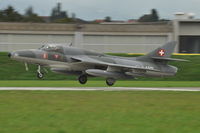 HB-RVR @ LSMP - Hunter T.68 of the FMPA landing at Payerne Air Base, Switzerland, AIR14. - by Henk van Capelle