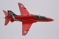 XX319 @ LFRN - Royal Air Force Red Arrows Hawker Siddeley Hawk T.1A, On display, Rennes-St Jacques airport (LFRN-RNS) Air show 2014 - by Yves-Q