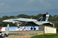 J-5018 @ LSMP - F-18C Hornet of the Swiss Air Force landing at Payerne Air Base, AIR14. - by Henk van Capelle