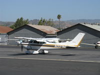 N3376E @ SZP - 1982 Cessna 182R SKYLANE, Continental O-470-U 230 Hp, takeoff roll Rwy 22 - by Doug Robertson