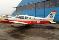 G-CEXR @ EGTR - Taken on a quiet cold and foggy day. With thanks to Elstree control tower who granted me authority to take photographs on the aerodrome. Previously N70FT. Operated by Cabair. - by Glyn Charles Jones