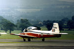 XW407 @ EGCD - Jet Provost T.5 of the Gemini Pair aerobatic display team of 3 Flying Training School seen at the 1973 Royal Air Force Association Airshow at Woodford. - by Peter Nicholson