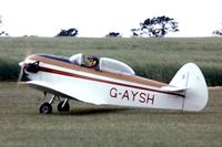 G-AYSH @ EGBK - G-AYSH   Taylor JT.1 Monoplane [PFA 1413] Sywell~G 05/07/1975. From a slide. - by Ray Barber