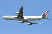 F-GLZN @ LFPG - Airbus A340-313X, Take off rwy 27L, Roissy Charles De Gaulle airport (LFPG-CDG) - by Yves-Q